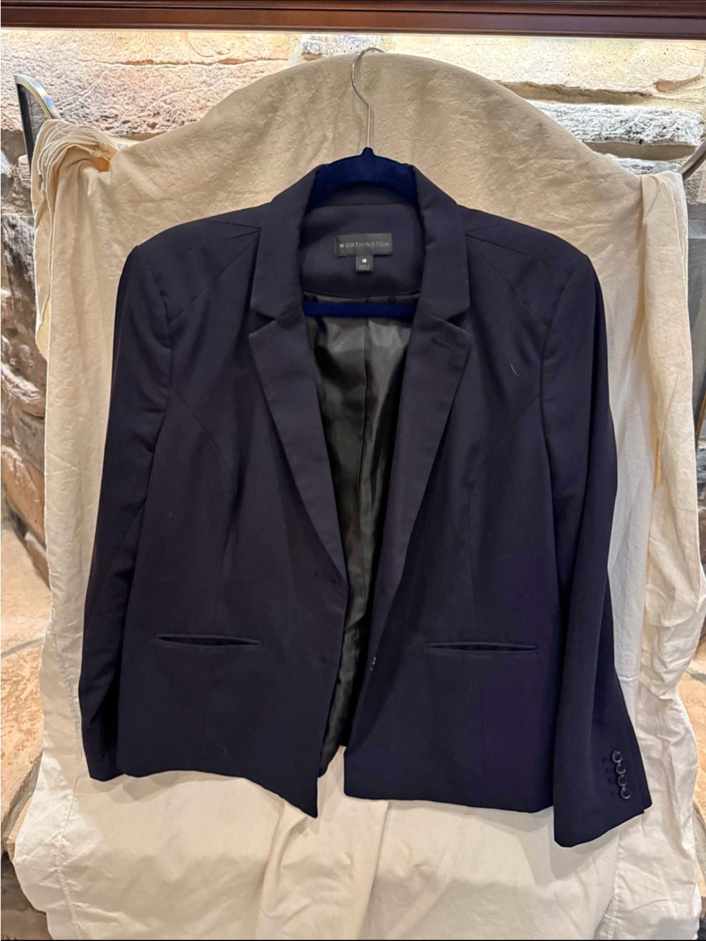 Worthington Navy Tailored Women's Blazer